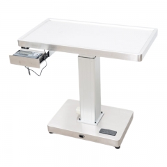IN-PL05 304 Stainless Steel Veterinary Diagnosis Table with Scale Electric Foot Pedal Lift Compact