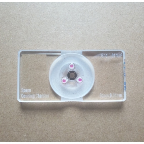 IN-QC1 Laboratory Glass Counting Chamber for Semen Testing with Standard Grid for Accurate Results