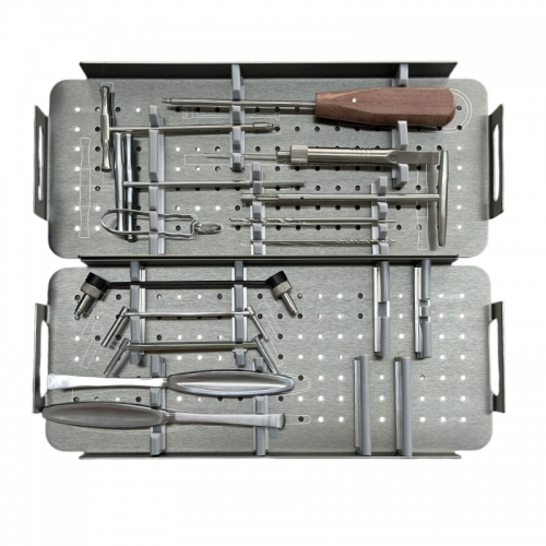 IN-UL Upper Extremity Surgical Instrument Set with Silicone Mat Non Slip Tray Fast Sterilization Cycle Reusable