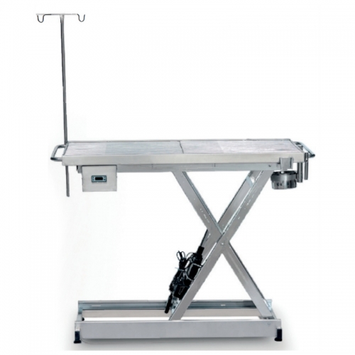 IN-P001 Motorized Pet Operating Table, 304 Stainless Steel Construction, Heated Top, Reliable for Surgical Procedures