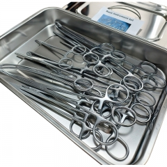 IN-B Comprehensive Basic Surgery Instruments Set Durable Metal Tools for Hospital and Clinic Use