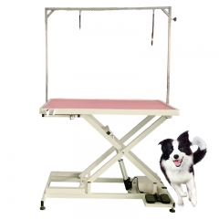 IN-PL06 Pet Styling Table 250‑950mm Electric Height Adjustment Foot Control Waterproof Fiber Tabletop Hair Dryer Holder