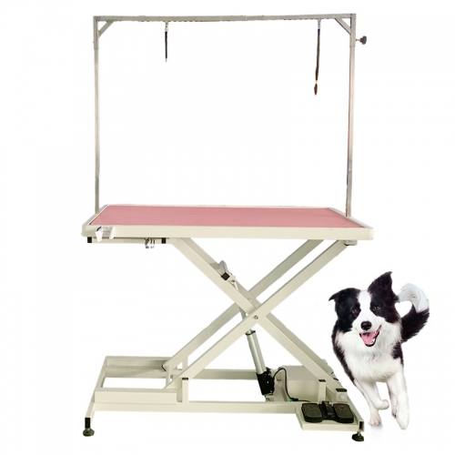 IN-PL06 Pet Styling Table 250‑950mm Electric Height Adjustment Foot Control Waterproof Fiber Tabletop Hair Dryer Holder