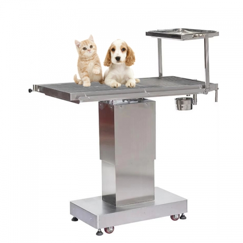 IN-P004 304 Stainless Steel Electric Pet Operating Table Heating Constant Temp Removable Tray Funnel Veterinary