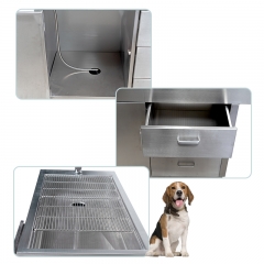 IN-PL01 Professional Pet Grooming Table Stainless Steel Integrated Sink Cold Hot Control Drawer Storage No Dead Angle Design
