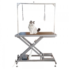 IN-PL06 Salon Pet Grooming Table Electric Foot Pedal Lift Waterproof Surface Optional Power Socket Color Select