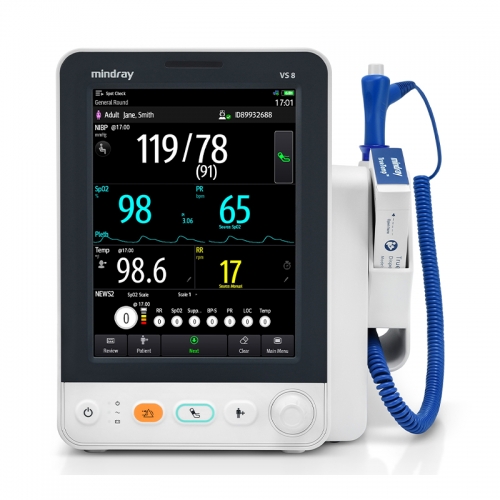Mindray VS 8 Medical Vital Signs Monitor NIBP Pulse Rate SpO2 Bedside and Spot Check Monitoring