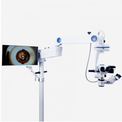 IN-610-3B Surgical Microscope 6x 10x 16x Magnification with Halogen Light and Floor Stand