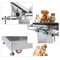 IN-P002 Electric Lift Pet Surgery Table with Dual 45° Manual Tilting Plates & Removable Fixing Buckle Design