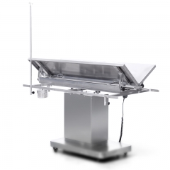 IN-P002 Electric Lift Pet Surgery Table with Dual 45° Manual Tilting Plates & Removable Fixing Buckle Design