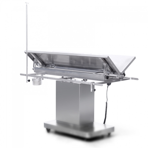 IN-P002 Electric Lift Pet Surgery Table with Dual 45° Manual Tilting Plates & Removable Fixing Buckle Design