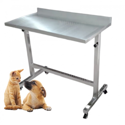 IN-PL03 Veterinary Treatment Trolley Stainless Steel Instrument Cart for Pet Hospital Mobile Workstation with Brakes