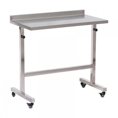 IN-PL03 Veterinary Treatment Trolley Stainless Steel Instrument Cart for Pet Hospital Mobile Workstation with Brakes