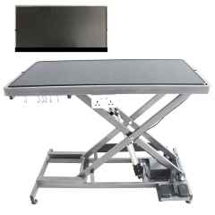 IN-PL06 Veterinary Grooming Table Electric Lift with Foot Pedal 25‑95cm Height Waterproof Fiber Top Multiple Color Choice