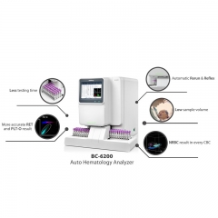 Mindray BC-6200 Automatic Hematology Analyzer for CBC Blood Testing in Hospital Laboratories