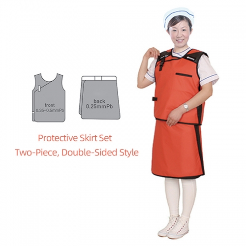 IN-1101 0.35mm Radiation Protection Lead Apron with Thyroid Shield Dental X-Ray Protective Lead Gown for Medical Use