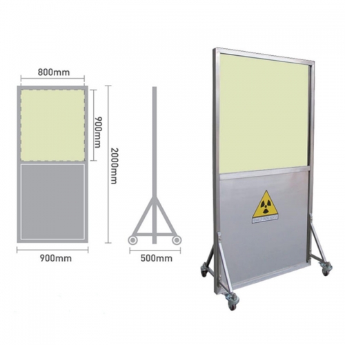 IN-1109 High Quality Three-panel Lead Screen for CT Room Dental Pet Hospital Radiation Protection 2mmpb Lead Shielding Screen