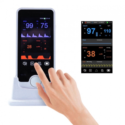 VE4 Portable Veterinary Blood Pressure Pulse Oximeter Monitor with Color TFT Touch Screen