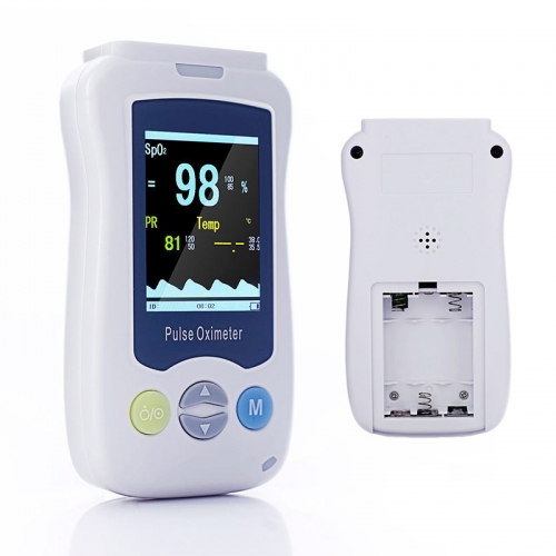 VM2 Veterinary Portable Vital Signs Monitor Pulse Oximeter SPO2 Saturation NIBP TEMP Handheld VET Monitor for Cats Dogs Pets