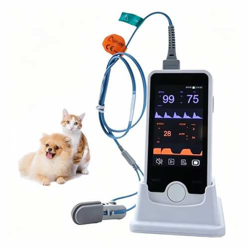 VE4 Veterinary Handheld Pulse Oximeter Blood Pressure Monitor Portable Animal Vital Signs Monitor