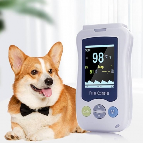 VM2 Handheld Veterinary Handheld Pulse Oximeter Small in Size and Easy to Carry with 2.4-inch High-resolution TFT Screen