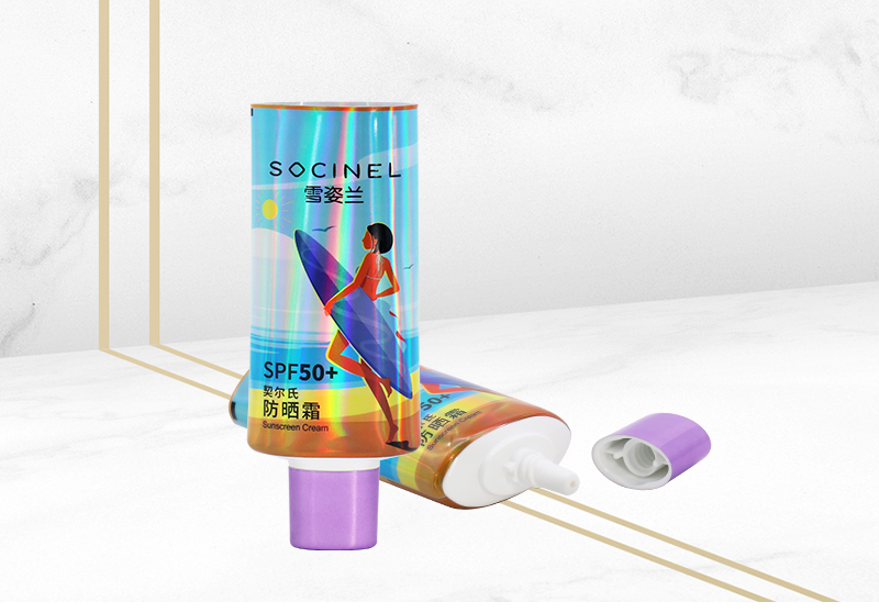 Fancy 30g Sunscreen Cream Cosmetic Tubes With Private Logo