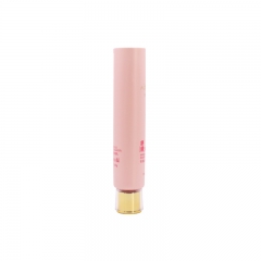 Custom Made Plastic Soft Pink Cream Tube 100ml With Gold Lid