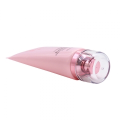100ml Pink Plastic Squeeze Tube With Acrylic Clear Lid