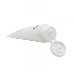 Round Fat Plastic Cosmetic Squeeze Cream Tubes 100g With Flip Top Cap