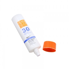 White HDPE Sunscreen Tubes / Plastic Squeeze Tubes For Cosmetic Packaging