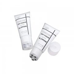 White Plastic 100ml Empty Cosmetic Tubes With 5 Steel Roller Ball
