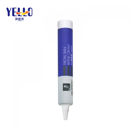 PE Plastic Facial Skin Repair Cream Tube With Needle Horn Cap