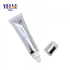 10ml Customized Silver Laminated Lip Glass Tubes / Empty Squeeze Tube
