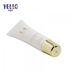 Skincare Packaging Plastic 0.5 oz 15ml Lip Balm Tube With Gold Cap