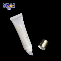 Skincare Packaging Plastic 0.5 oz 15ml Lip Balm Tube With Gold Cap