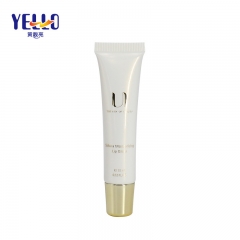 Skincare Packaging Plastic 0.5 oz 15ml Lip Balm Tube With Gold Cap