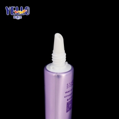 Purple Empty Laminated Eye Essence Tube With Silver Lid