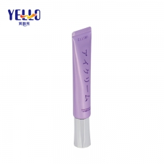 Purple Empty Laminated Eye Essence Tube With Silver Lid