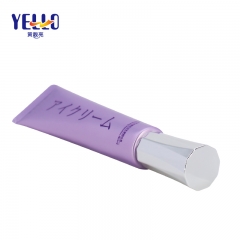 Purple Empty Laminated Eye Essence Tube With Silver Lid