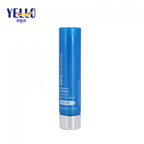 Wholesale Test Sample Mini Plastic 5ml Blue Cosmetic Tube With Silver Lid