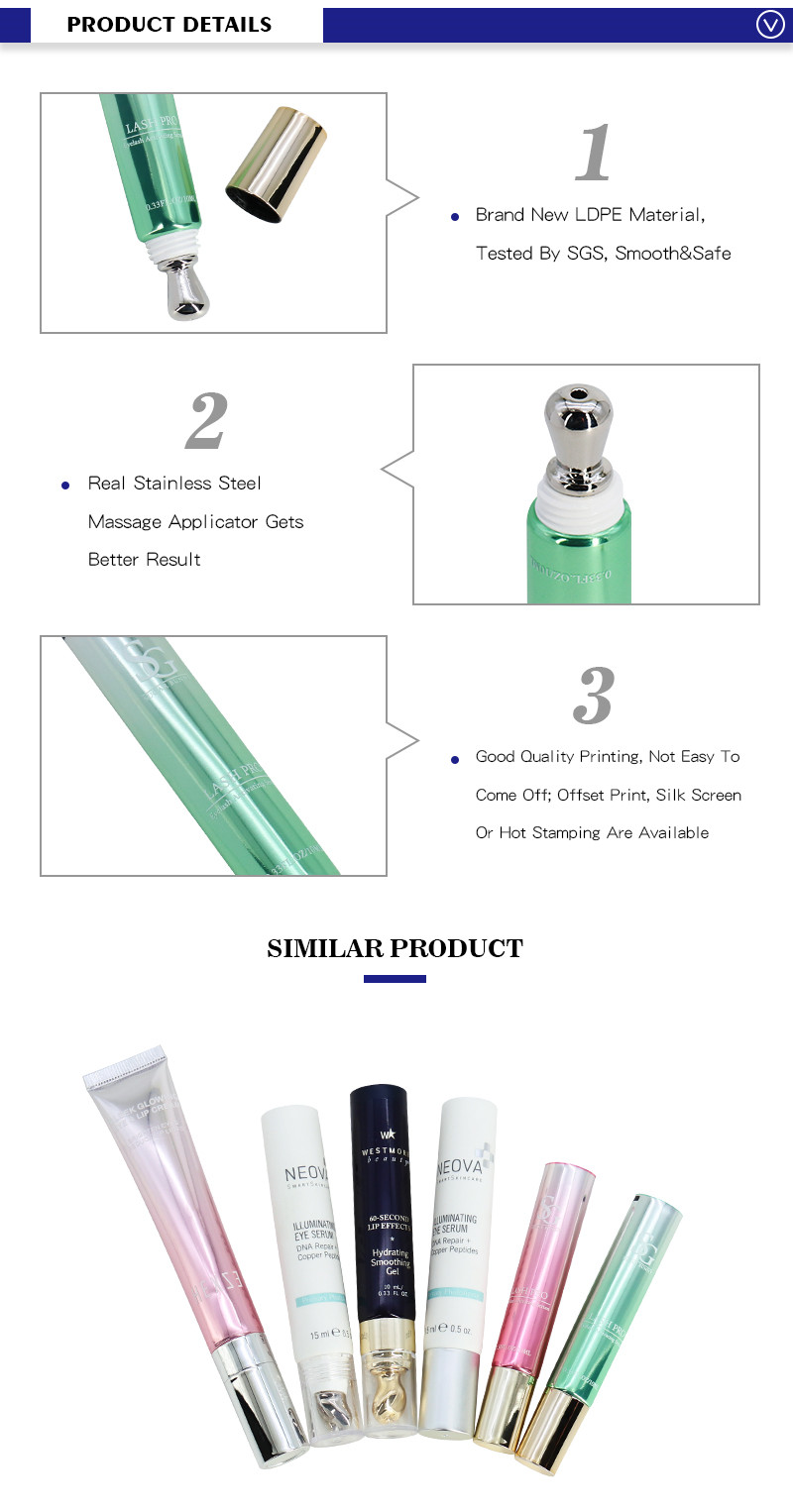 mini massage cosmetic tube