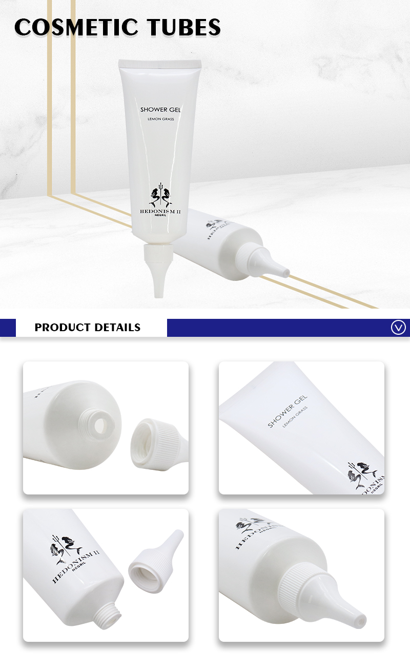 White 120ml Haircare Shampoo Cosmetic Tube