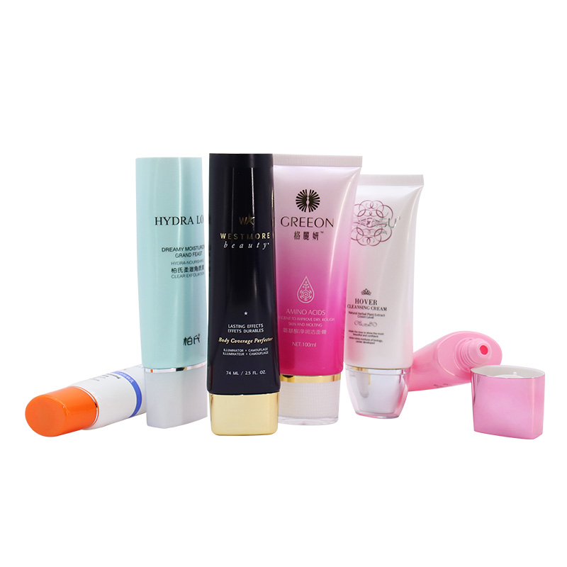 flat cosmetic squeeze tube packaging