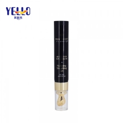 Black Luxury 10ml Cosmetic Squeeze Tubes, Stainless Steel Applicator Eye Cream Tubes