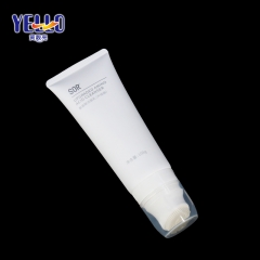 White 100ml Facial Cleanser Plastic Tube With Massage Brush