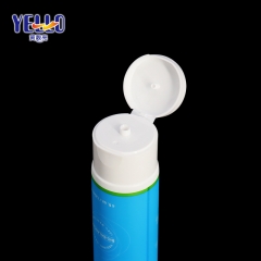 120ml White And Blue Cosmetic Soft Cream Tube With Flip Top Cap