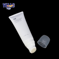 100ml Plastic Soft Squeeze White Matte Cosmetic Lotion Tube With Brush