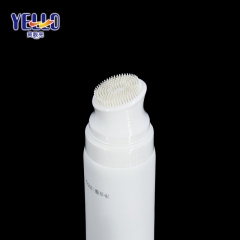 100ml Plastic Soft Squeeze White Matte Cosmetic Lotion Tube With Brush
