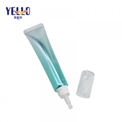 Gradient Blue 15ml 20ml Plastic Aluminum Small Lotion Tube With Clear Nozzle