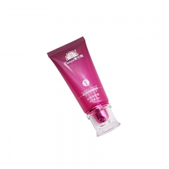 Luxurious 30ml Pink Cosmetic Hand Cream Tube With Curl Acrylic Cap